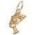 Nefertiti Charm in Yellow Gold Plated