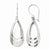 14k White Gold Polished Dangle Earrings