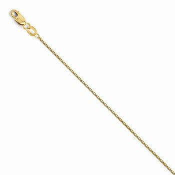 14K Yellow Gold Box Chain with Lobster Clasp, 30 inch x 0.7mm, Jewelry Chains and Necklace