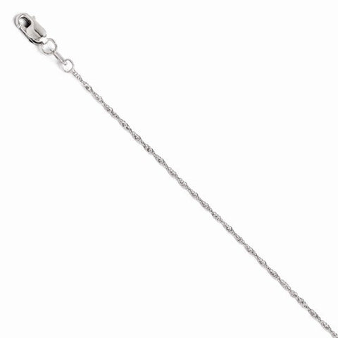 14K White Gold Singapore Chain Bracelet