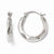 14k White Gold Polished Hinged Hoop Earrings