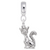 Cat charm dangle bead in Sterling Silver hide-image