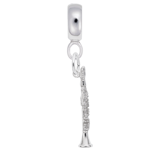 Clarinet Charm Dangle Bead In Sterling Silver