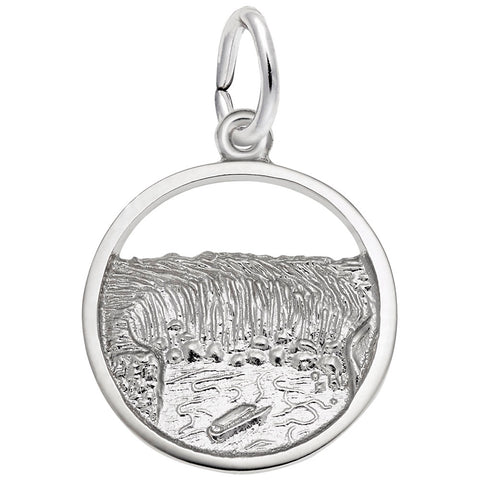 Niagara Falls Charm In 14K White Gold