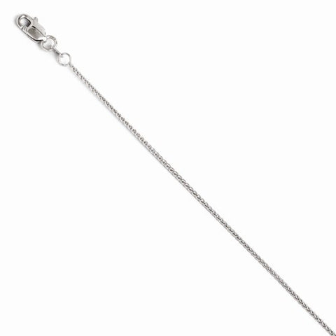 14K White Gold Wheat Chain Bracelet