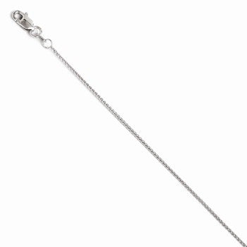 14K White Gold Wheat Chain