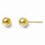 14k Yellow Gold Polished 5mm Ball Post Earrings