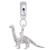 Dinosaur Charm Dangle Bead In Sterling Silver