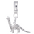 Dinosaur charm dangle bead in Sterling Silver hide-image