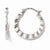 14k White Gold Polished Hinged Hoop Earrings