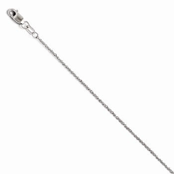 14K White Gold Sparkle Singapore Chain