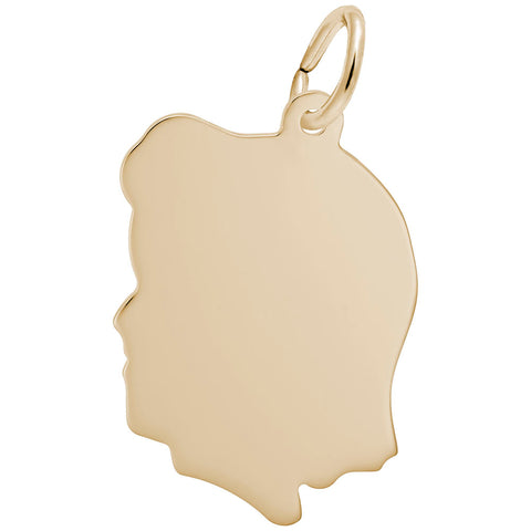 Girl Charm in Yellow Gold Plated