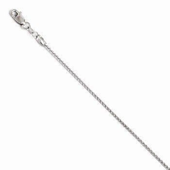 14K White Gold Wheat Chain