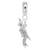 Cockatoo Charm Dangle Bead In Sterling Silver