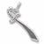 Sword charm in 14K White Gold hide-image