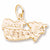 Canada Map charm in Yellow Gold Plated hide-image