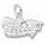 Canada Map charm in 14K White Gold hide-image