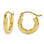 10K Yellow Dia Cut Hoops, Jewelry Earrings