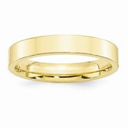 10k Yellow Gold 4mm Standard Flat Comfort Fit Wedding Band