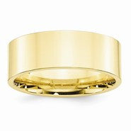 10k Yellow Gold 8mm Standard Flat Comfort Fit Wedding Band