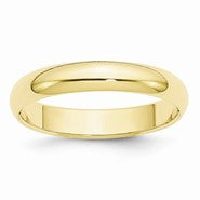 10k Yellow Gold 4mm Half Round Wedding Band