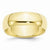 10k Yellow Gold 7mm Half Round Wedding Band