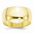 10k Yellow Gold 10mm Half Round Wedding Band