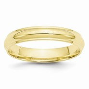 10k Yellow Gold 4mm Half Round with Edge Wedding Band