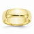 10k Yellow Gold 6mm Lightweight Half Round Wedding Band