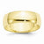 10k Yellow Gold 7mm Lightweight Half Round Wedding Band