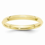 10k Yellow Gold 2.5mm Knife Edge Comfort Fit Wedding Band