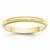 10k Yellow Gold 3mm Milgrain Half Round Wedding Band