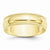 10k Yellow Gold 6mm Lightweight Milgrain Half Round Wedding Band