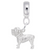 Bulldog charm dangle bead in Sterling Silver hide-image