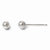 14k White Gold Polished 3mm Ball Post Earrings