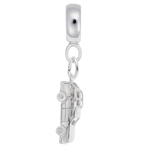 Station Wagon Charm Dangle Bead In Sterling Silver