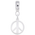 Peace Symbol charm dangle bead in Sterling Silver hide-image