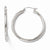 14k White Gold Polished Hoop Earrings