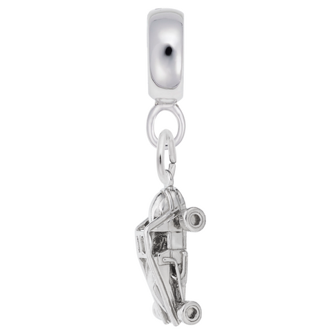 Sprint Car Charm Dangle Bead In Sterling Silver