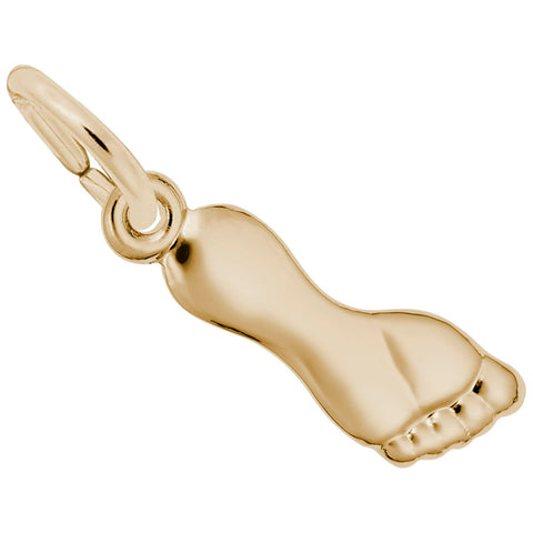 Footprint Charm In Yellow Gold