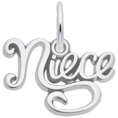 Niece Charm In 14K White Gold