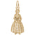 Colonial Woman Charm in Yellow Gold Plated