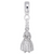 Colonial Woman charm dangle bead in Sterling Silver hide-image