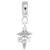 Rt Caduceus charm dangle bead in Sterling Silver hide-image