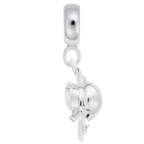 Colonial Bonnet Charm Dangle Bead In Sterling Silver