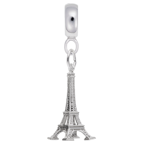 Eiffel Tower Charm Dangle Bead In Sterling Silver