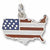 Usa Map Colored charm in Sterling Silver hide-image