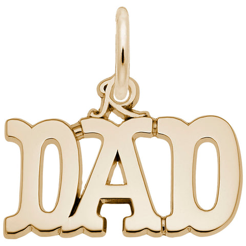 Dad Charm in Yellow Gold Plated