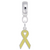 Yellow Ribbon Charm Dangle Bead In Sterling Silver