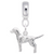 Dalmation Dog Charm Dangle Bead In Sterling Silver